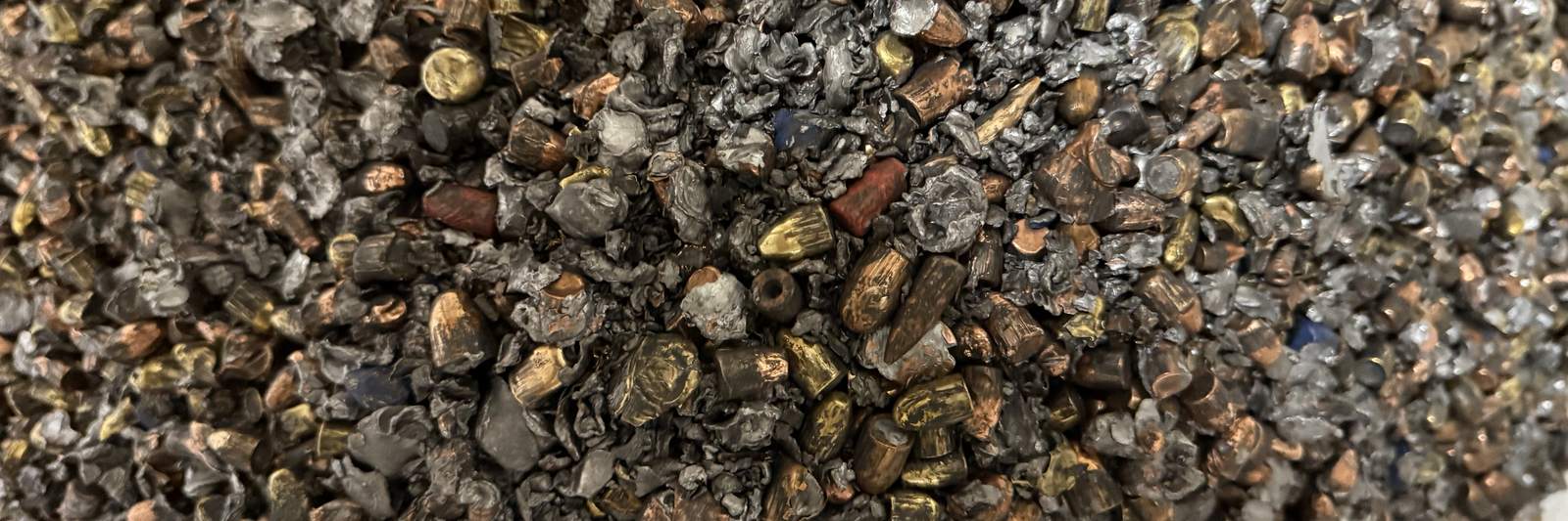 Recovered lead projectiles after separation